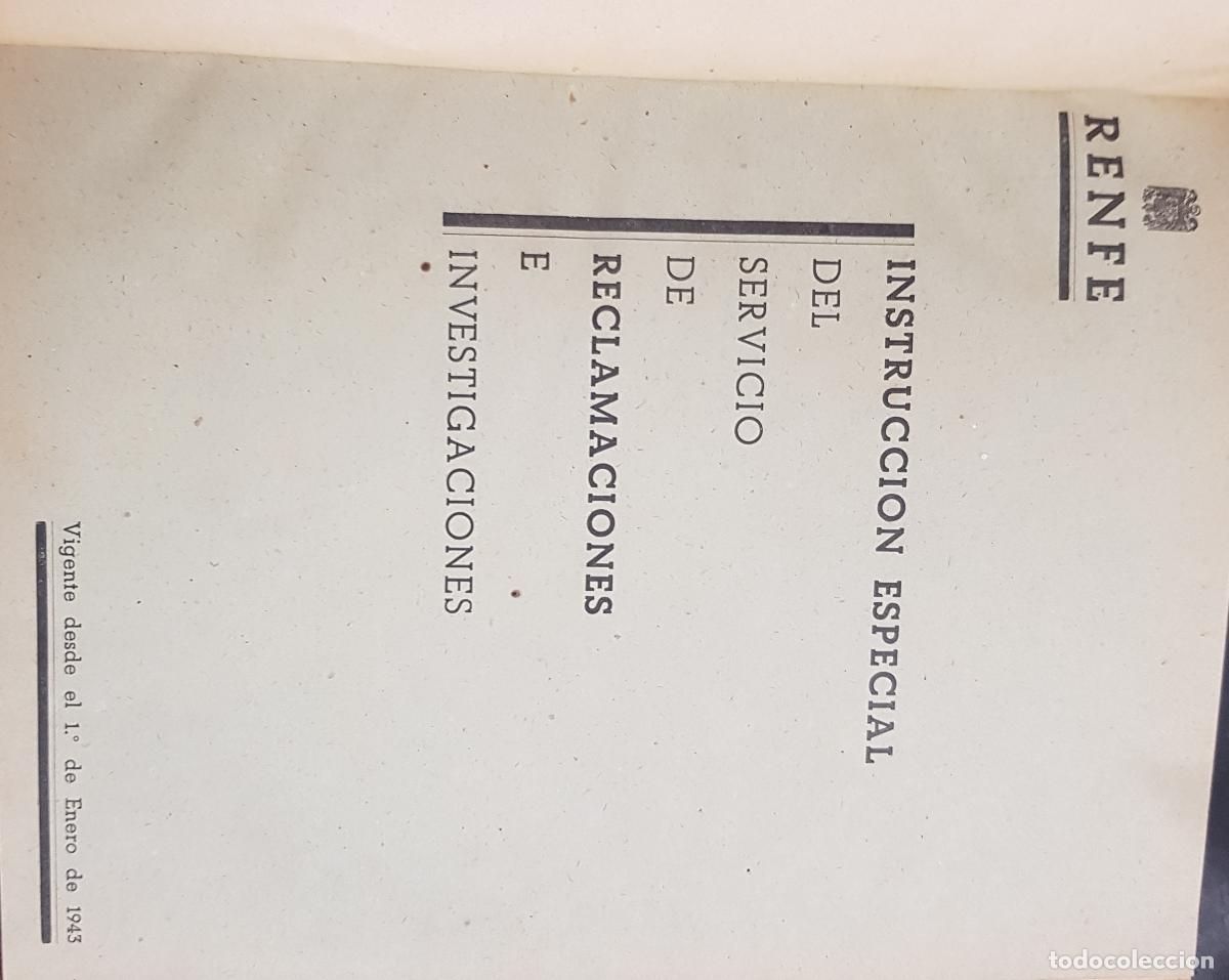 B&uuml;cher: RENFE. Instrucci&oacute;n especial del servicio de reclamaciones e investigaciones - LEGISLACION: