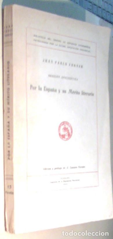Libri di seconda mano: Oraci&oacute;n apolog&eacute;tica. Por la Espa&ntilde;a y su m&eacute;rito literario - FORNER, Juan Pablo: