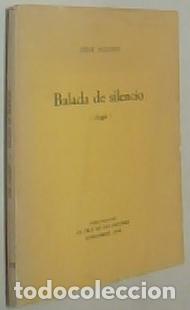 Libri di seconda mano: Balada de silencio. Eleg&iacute;a. Con dedicatoria aut&oacute;grafa - AGUDO, Jos&eacute;: