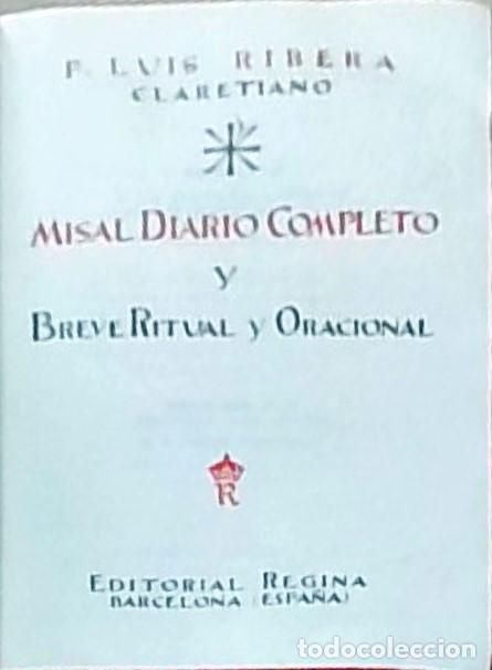 books: Misal diario completo y breve ritual y oracional - RIBERA, Luis: