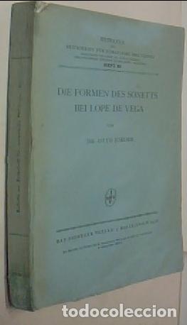 Libri di seconda mano: Die formen des sonetts bei Lope de Vega - JORDER, Otto: