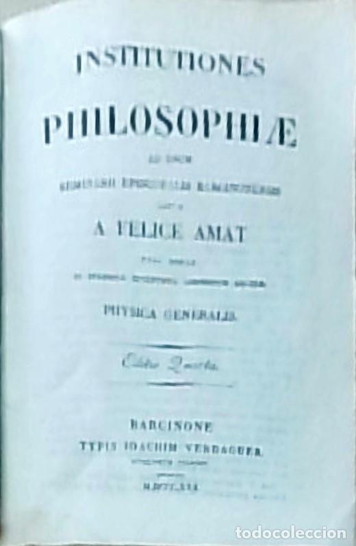 Livres: Institutiones Philosophiae ad usum Seminarii Episcopalis Barcinonensis. 3 TOMOS ENCUADERNADOS EN UN