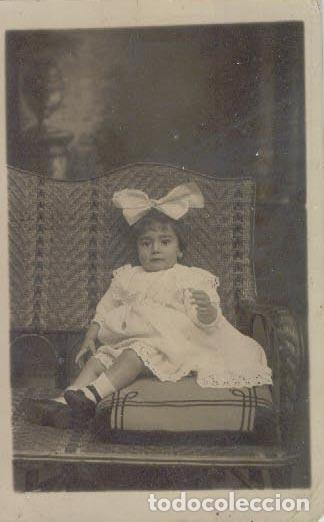 Livres: Tarjeta postal post card Sociedad Art&iacute;stico Fotogr&aacute;fica C&aacute;ceres. Retrato ni&ntilde;a. Firmada en 1919 - :
