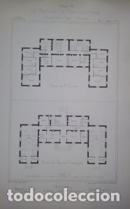 Livros em segunda m&atilde;o: Hopital a Cursery, Dept. De Saune et Loire. Mr. Berthier, Architecte. Plan du 1er. Etage. Plan du Re