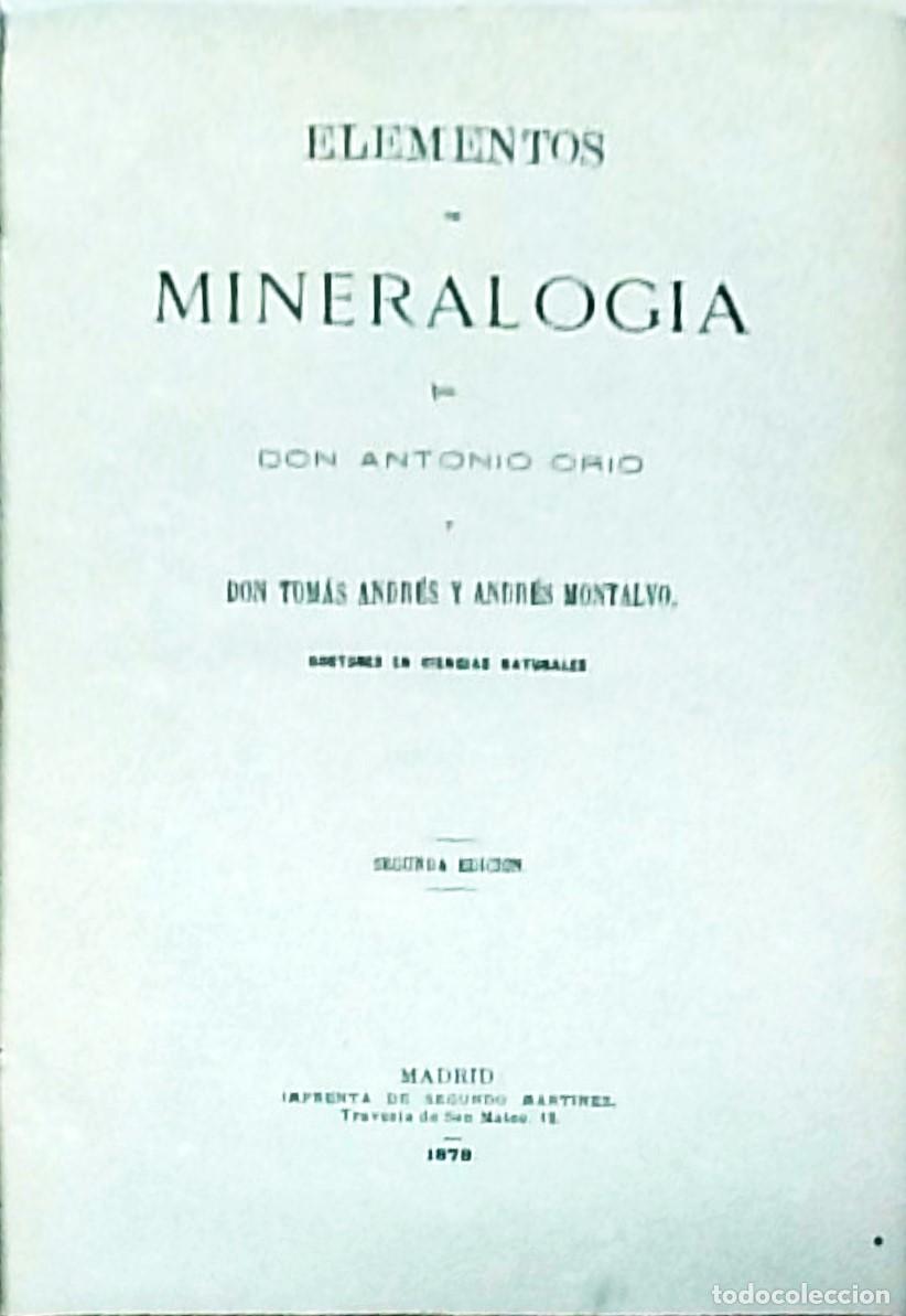 books: Elementos de mineralog&iacute;a. 2&ordf; edici&oacute;n - ORIO, Antonio y ANDRES Y ANDRES, Tom&aacute;s: