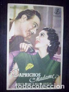 B&uuml;cher: Caprichos de Madame. Loreta Young, Melvyn Douglas - PROGRAMA DE CINE: