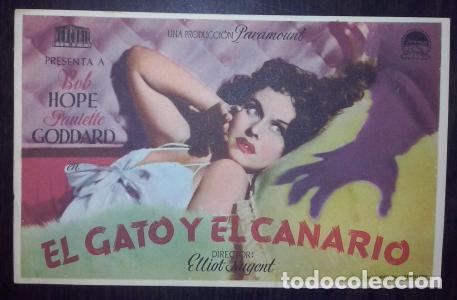 B&uuml;cher: El gato y el canario. Bob Hpoe, Paulette Goddard. Director Elliot Nugent. Director: Elliot Nugent -