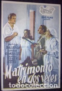 books: Matrimonio en dos veces. Rafael Baledon. Carmen Gonz&aacute;lez. Domingo Soler. Fernando Soto. Director: Ra
