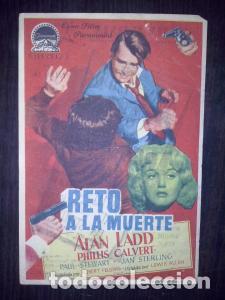 Libros: Reto a la muerte. Alan Ladd, Phillis Calvert, Paul Stewart, Jan Sterling. Director: Lewis Allen - PR