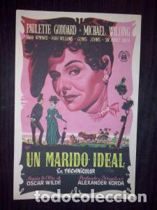 Livres: Un marido ideal. Paulette Goddard, Michael Wilding. Director: Alexander Korda - PROGRAMA DE CINE:
