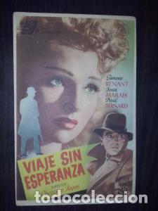 B&uuml;cher: Viaje sin esperanza. Simone Renant, Jean Marais, Paul Bernadr. Director: Christian Jaque - PROGRAMA