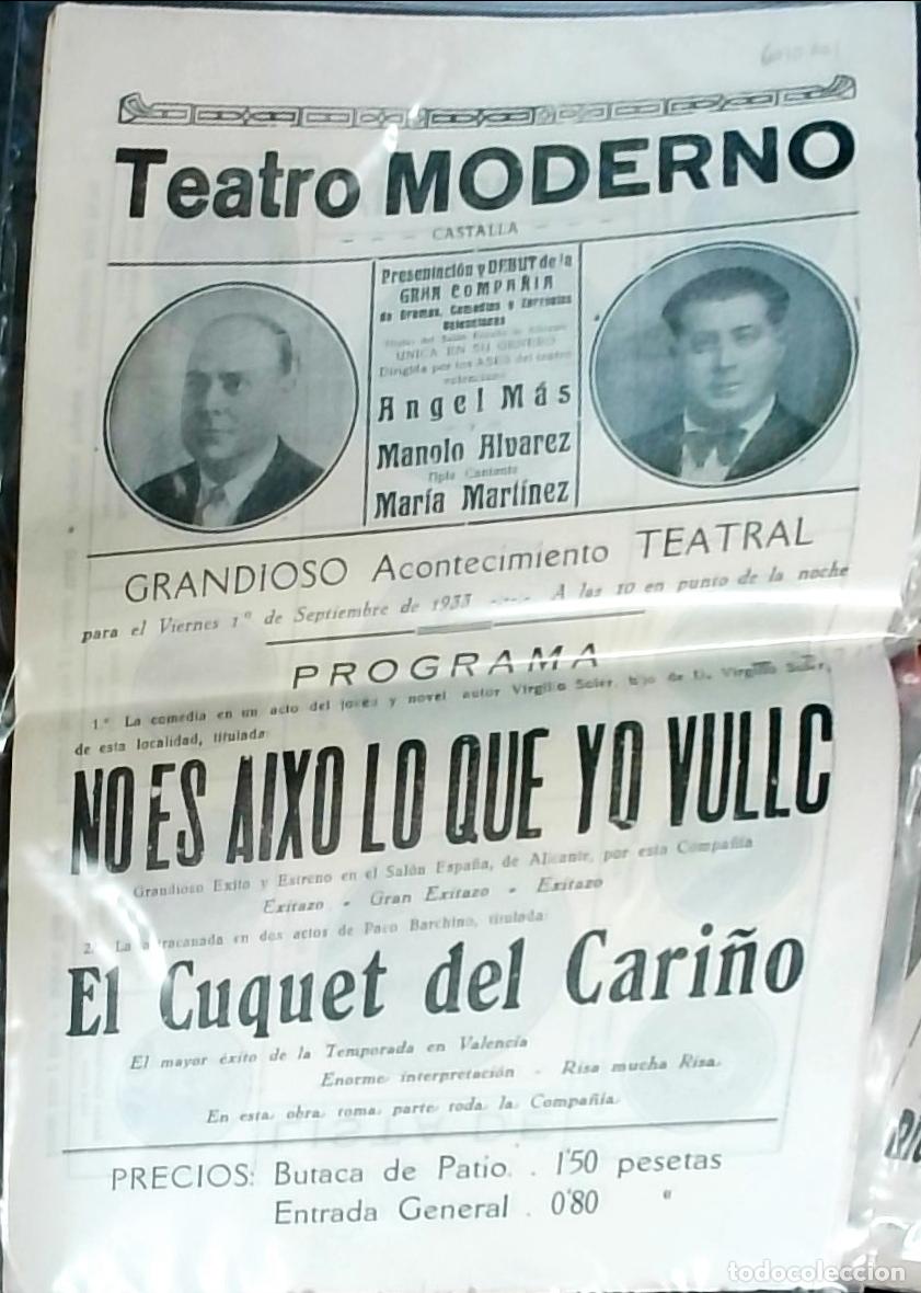 B&uuml;cher: Teatro Moderno. Presentaci&oacute;n y Debut de la gran compa&ntilde;&iacute;a de Dramas, Comedias y Zarzuelas Valencianas