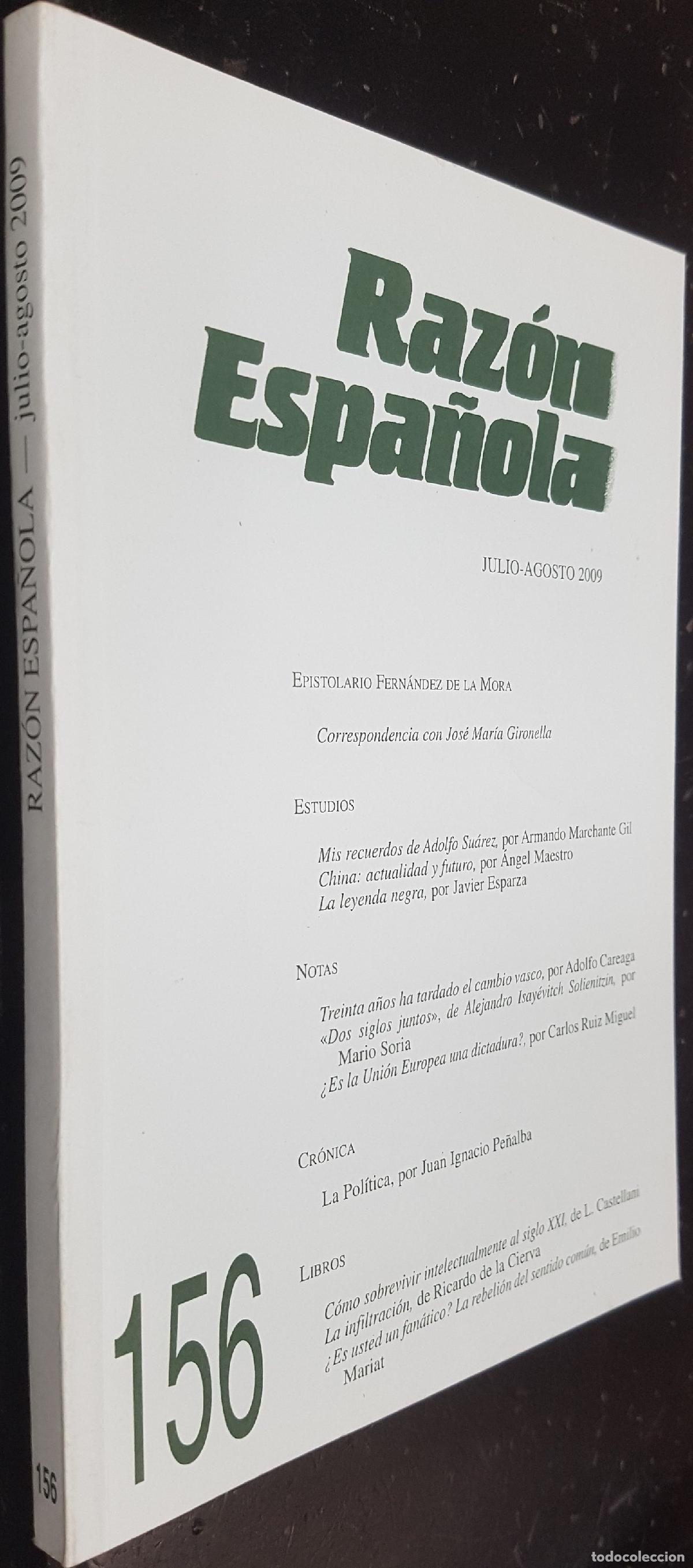 Libros: Raz&oacute;n Espa&ntilde;ola 156, Julio Agosto 2009. Revista - :