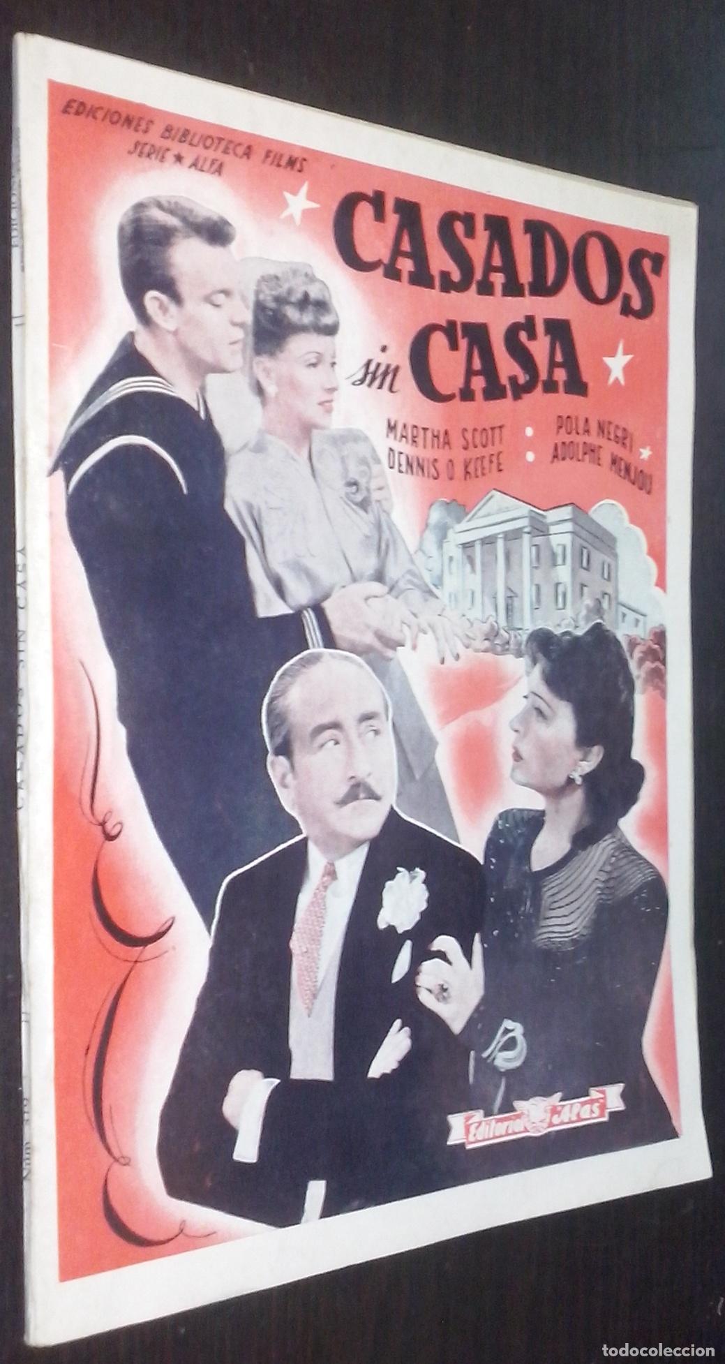 B&uuml;cher: Casados sin casa. Con Martha Scott, Dennis O Keefe, Pola Negri y Adolphe Menjou - AA. VV.: