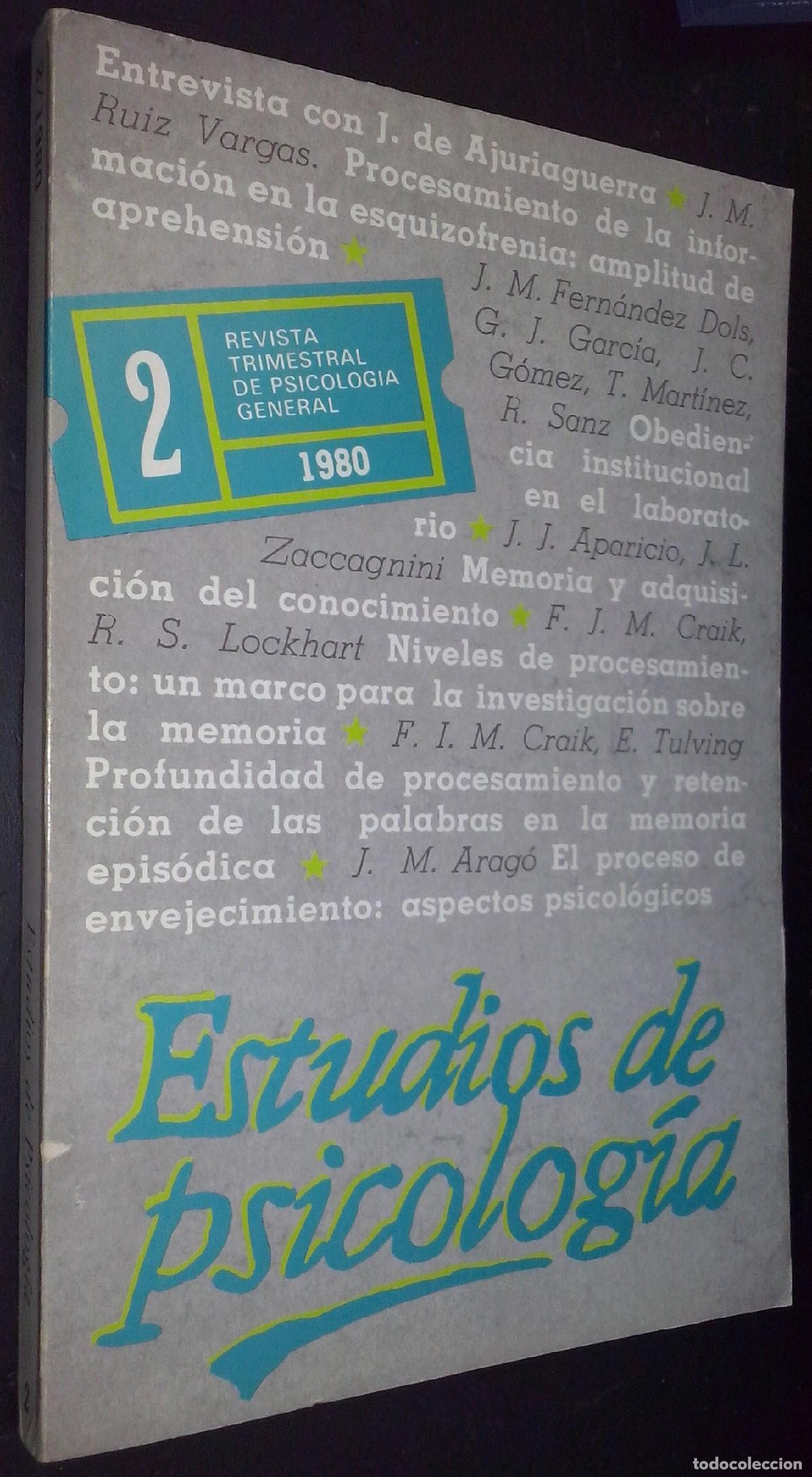 Libros: Estudios de psicolog&iacute;a - AA. VV.: