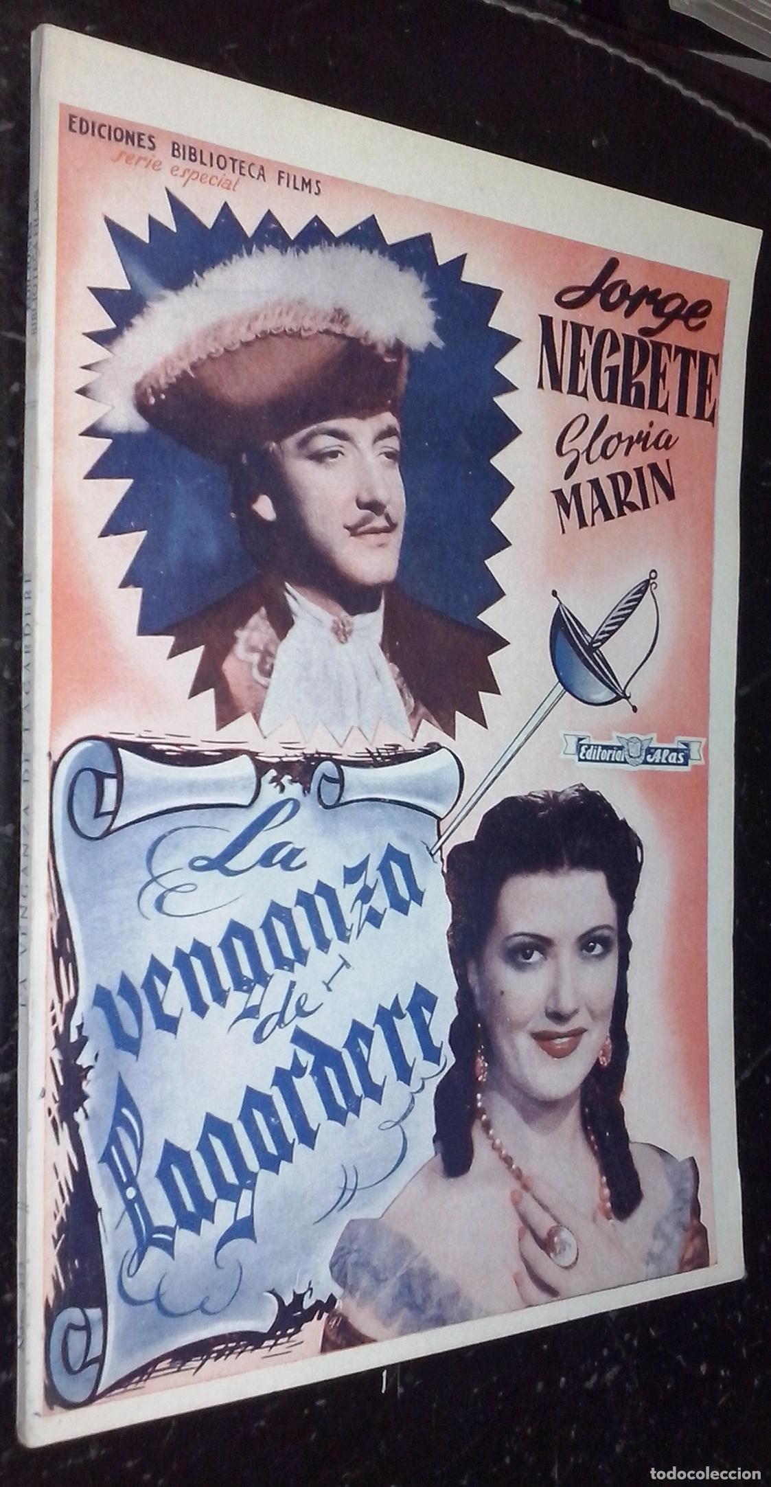 books: La venganza de Lagardere. Con Jorge Negrete y Gloria Mar&iacute;n - AA. VV.: