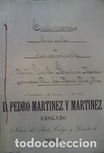 Libri di seconda mano: Testimonio de un acta de requerimiento de Do&ntilde;a &Uacute;rsula Mart&iacute;nez Navarro y su esposo Don Jos&eacute; Mar&iacute;a D&iacute;