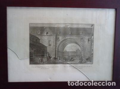 B&uuml;cher: Vista del Real Palacio de Madrid por el Arco de la Armeria - J. G&oacute;mez lo dibuj&oacute;. M. Alegre lo grab&oacute;.