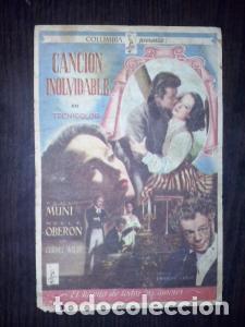 B&uuml;cher: Canci&oacute;n inolvidable. Paul Muni, Merle Oberon. Director: Charles Vidor - PROGRAMA DE CINE: