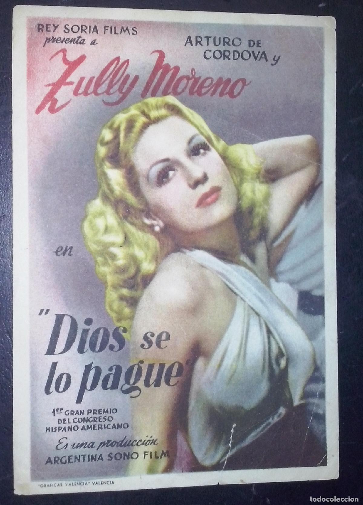 B&uuml;cher: Dios se lo pague. Arturo de Cordova. Zully Moreno - PROGRAMA DE CINE: