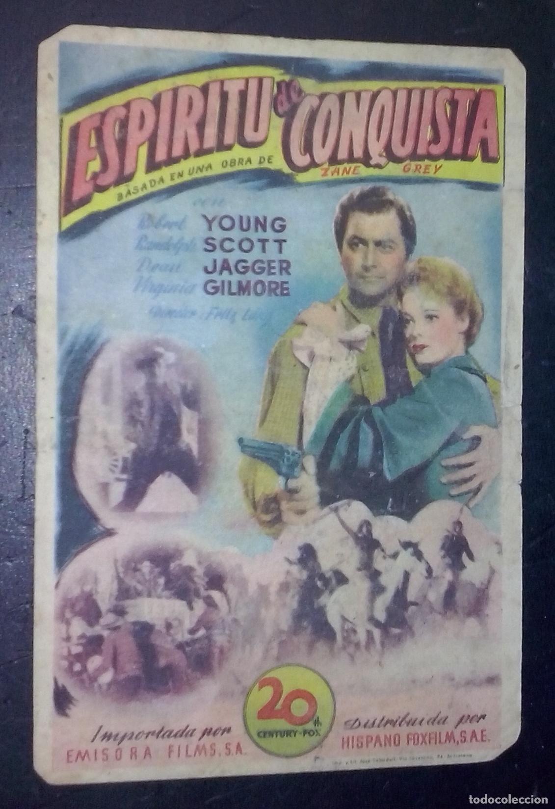 B&uuml;cher: Espiritu de conquista. Robert Young. Randolph Scott. Dean Jagger. Virginia Gilmore. Director: Fritz