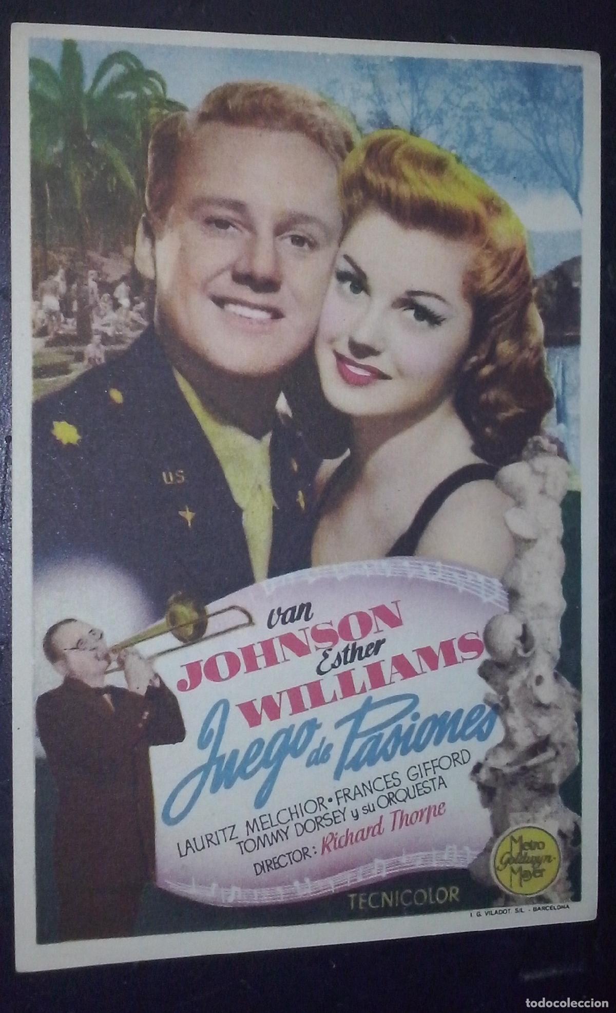 Livres: Juego de pasiones. Van Johnson. Esther Williams. Lauritz Melchior. Frances Gifford. Tommy Dorsey. Di