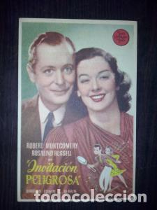 B&uuml;cher: Invitaci&oacute;n peligrosa. Robert Montgomery, Rosalind Russell. Director: Edwin L. Marin - PROGRAMA DE CI