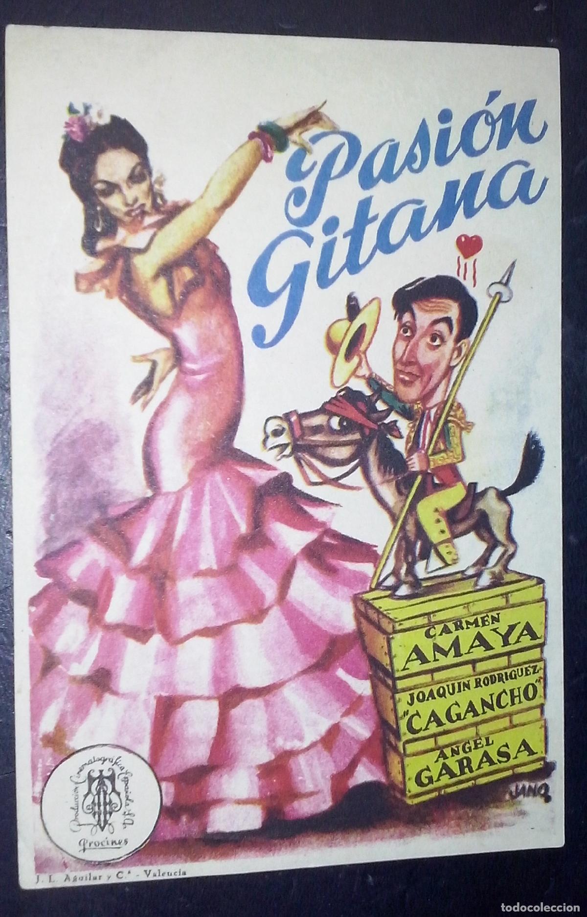 books: Pasi&oacute;n gitana. Carmen Amaya. Josquin Rodr&iacute;guez Cagancho. Angel Garasa - PROGRAMA DE CINE: