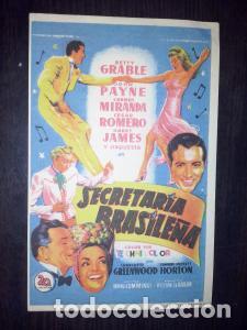Livros em segunda m&atilde;o: Secretaria Brasile&ntilde;a. Betty Grable, John Payne, Carmen Miranda, C&eacute;sar Romero, Harry James y orquesta