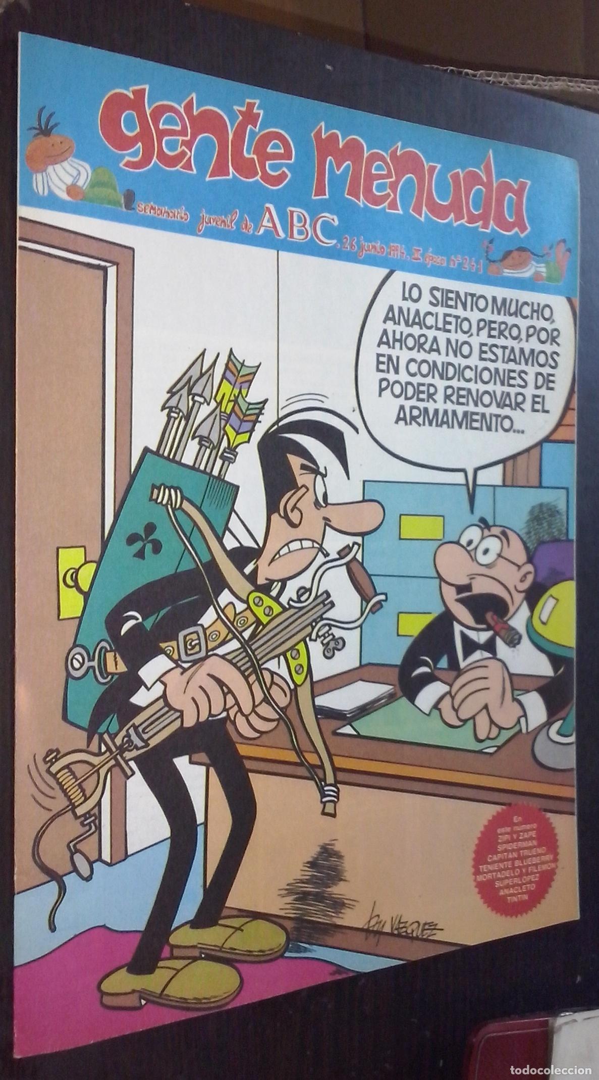 Livros em segunda m&atilde;o: Gente menuda. Semanario juvenil de ABC. III &eacute;poca. N&ordm; 241 - C&Oacute;MICS: