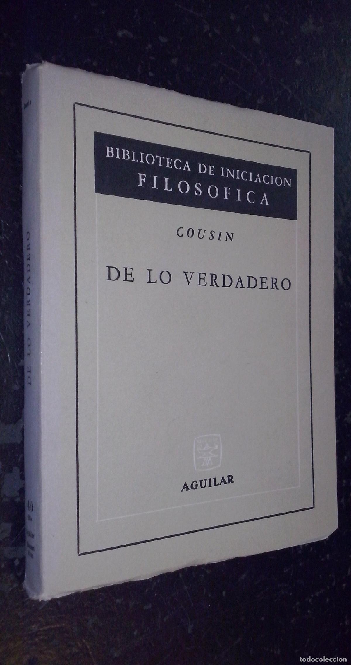 Libros: De lo verdadero - COUSIN: - Foto 1