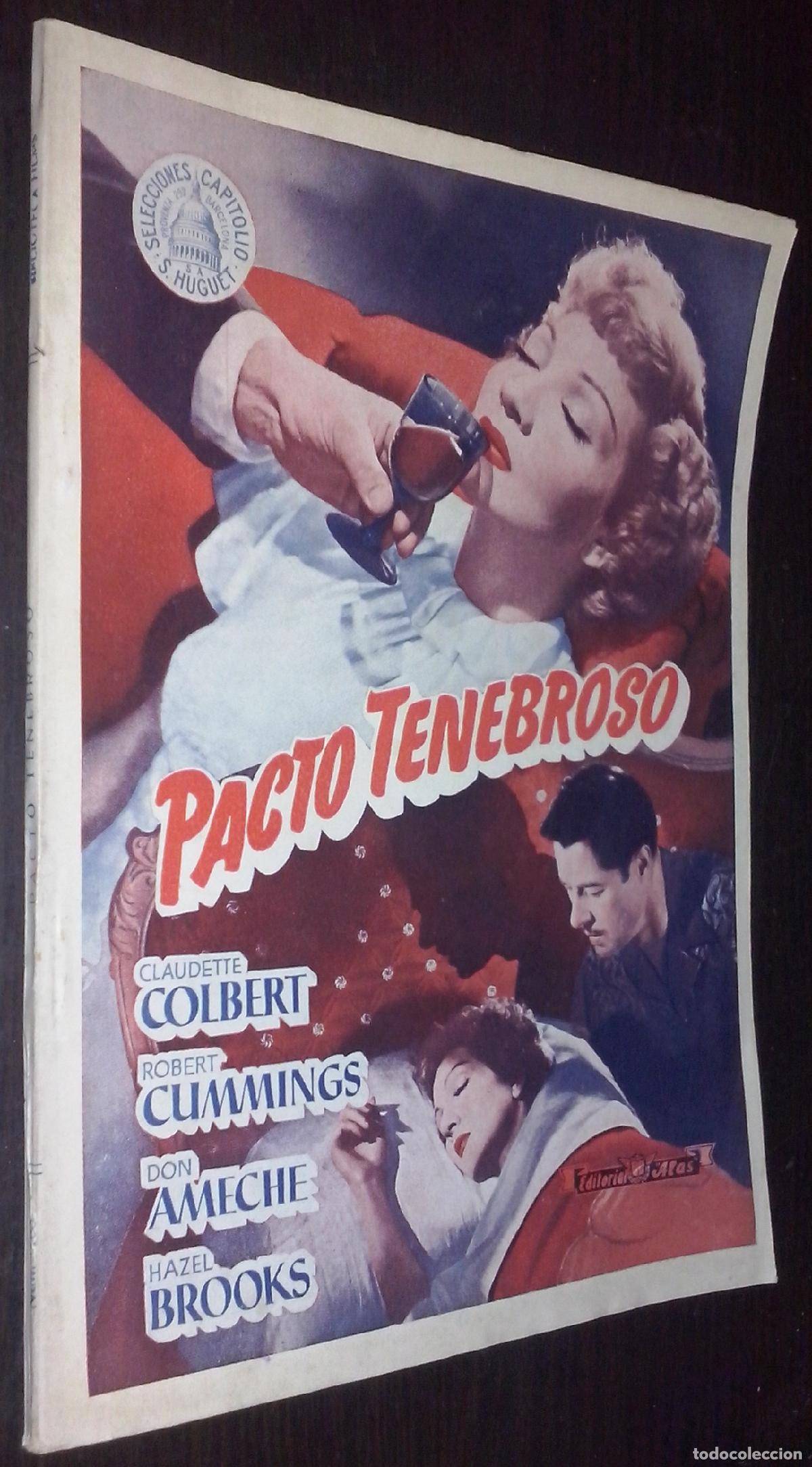 Livres: Pacto tenebroso. Con Claudette Colbert, Robert Cummings, Don Ameche y Hazel Brooks - AA. VV.: