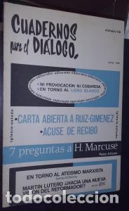 Libri di seconda mano: Cuadernos para el di&aacute;logo. N? 66 - REVISTA: