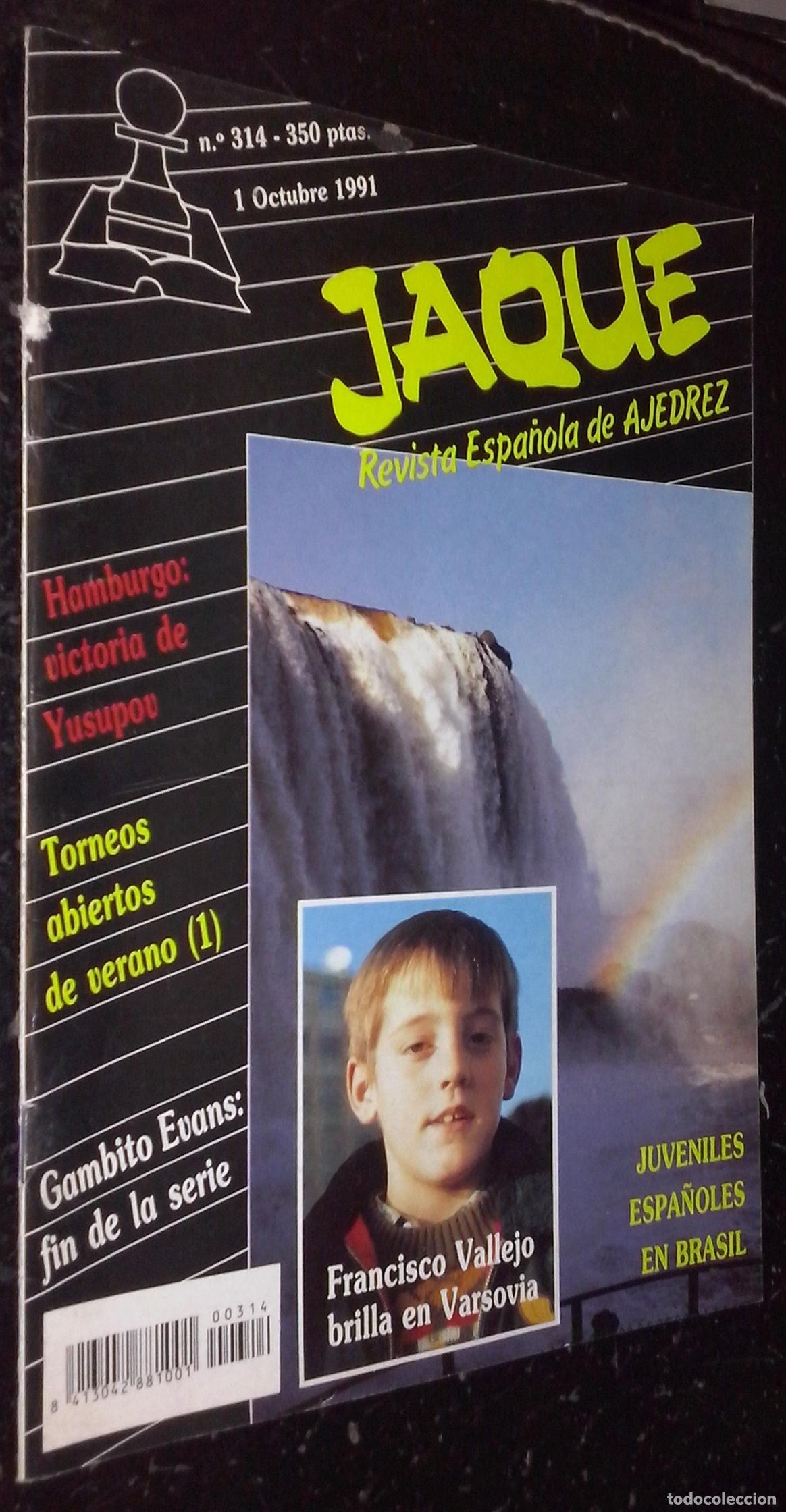 Libros: Jaque. Revista Espa&ntilde;ola de Ajedrez. N&ordm; 314 - REVISTA: