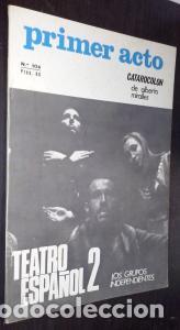 B&uuml;cher: Primer Acto. Revista espa&ntilde;ola del teatro. N&int; 104 - REVISTA: