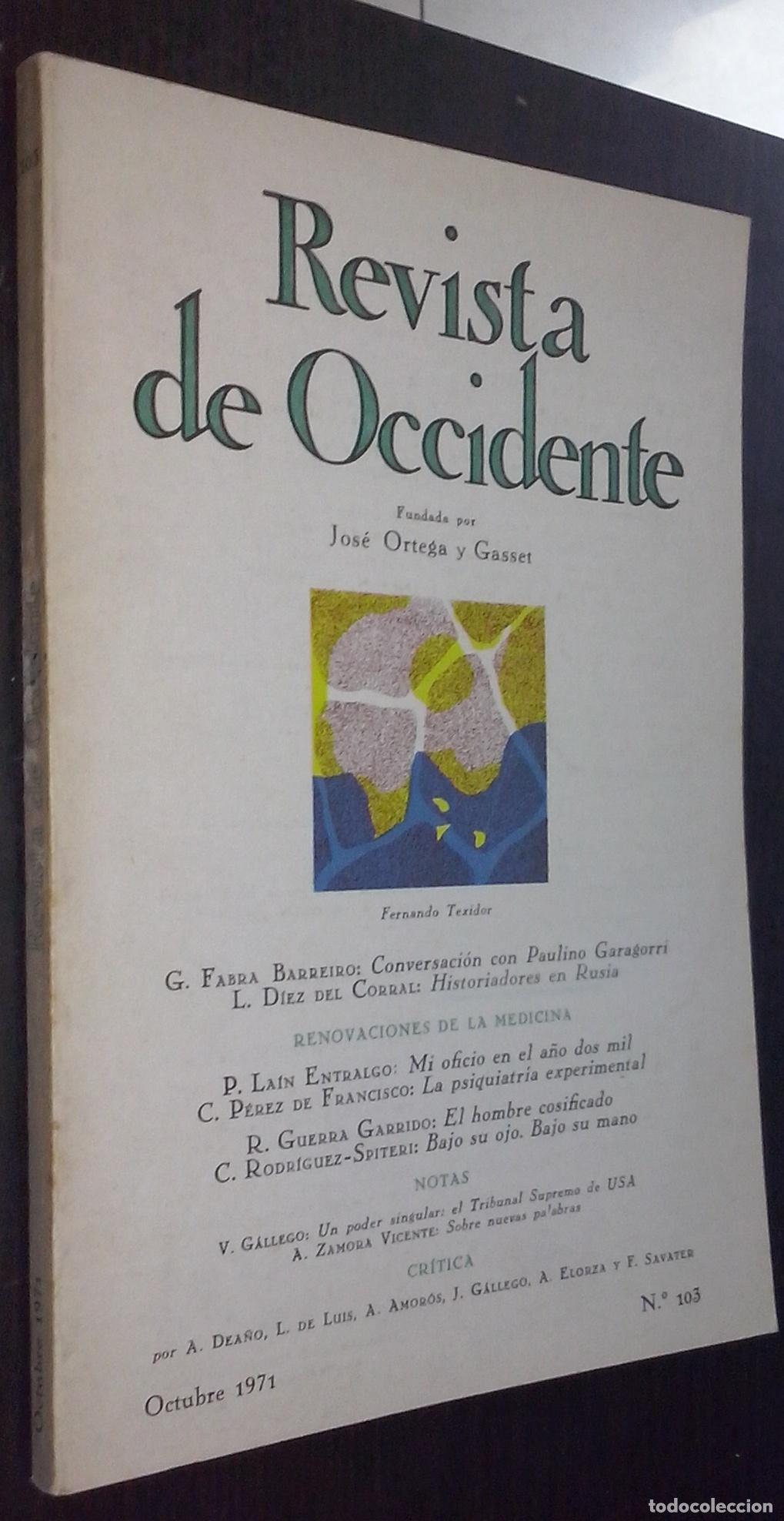 Libri di seconda mano: Revista de Occidente. N&ordm; 103 - REVISTA: