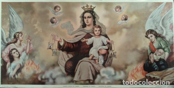 B&uuml;cher: NUESTRA SE&Ntilde;ORA DEL CARMEN. 80x36 cms. - &Aacute;ngel Alem&aacute;n: