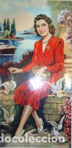 Libros: TRAJE ROJO CON PALOMAS. 60x30 cms. - &Aacute;ngel Alem&aacute;n: - Foto 1