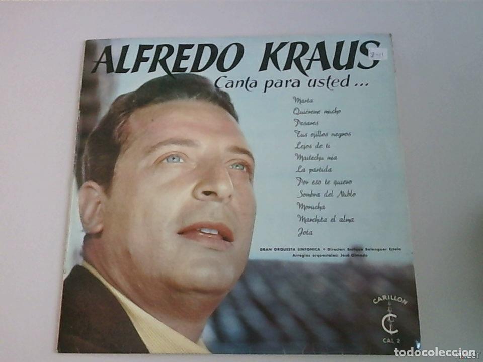 Livros em segunda m&atilde;o: ALFREDO KRAUS. CANTA PARA USTED. DISCO. VINILO. DISCOS. VINILOS - ALFREDO KRAUS.: