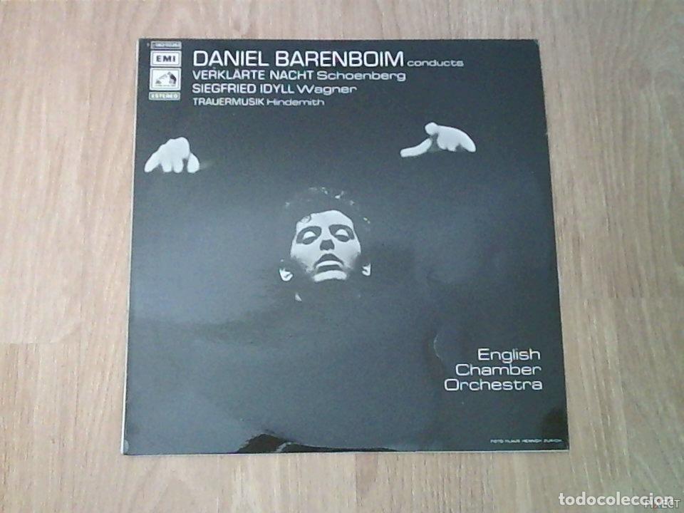 Libros: DANIEL BARENBOIM. CONDUCTS. VERKLARTE NACHT SCHOENBERG-SIEGFRIED IDYLL WAGNER. DISCO. VINILO. DISCOS