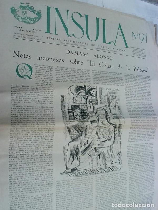 Libri di seconda mano: Insula n&ordm; 91, A&ntilde;o VIII. D&aacute;maso Alonso: Notas inconexas sobre &rdquo;El collar de la Paloma&rdquo; - Autores Vari