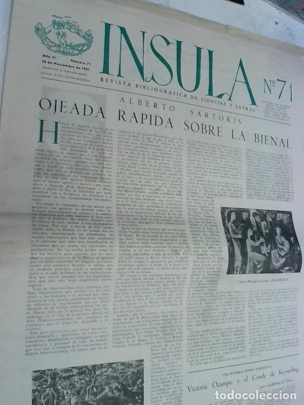 Libros: Insula n&ordm; 71, A&ntilde;o VI. Alberto Sartoris: Ojeada r&aacute;pida sobre la bienal - Autores Varios: