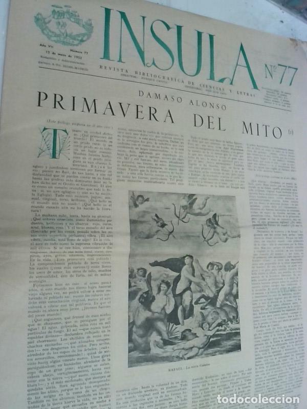 B&uuml;cher: Insula n&ordm; 77, A&ntilde;o VII. D&aacute;maso Alonso: Primavera del mito - Autores Varios:
