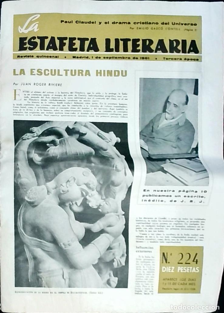 Libri di seconda mano: La escultura hind&uacute; por Juan roger Riviere. En nuestra p&aacute;gina 10 publicamos un escrito in&eacute;dito de J.
