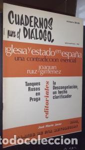 Libri di seconda mano: Cuadernos para el di&aacute;logo. N? 59-60 - REVISTA: