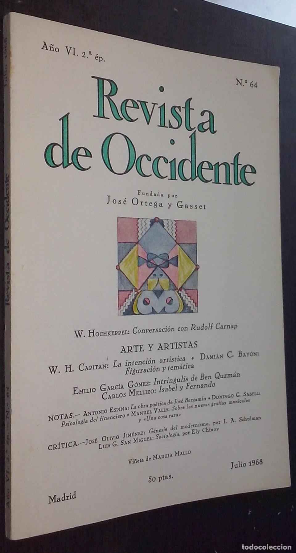 B&uuml;cher: Revista de Occidente. A&ntilde;o VI. 2&ordf; &eacute;poca. N&ordm; 64 - REVISTA: