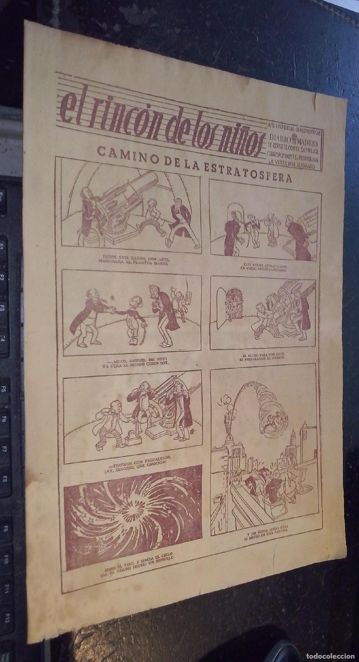 Libri di seconda mano: El rinc&oacute;n de los ni&ntilde;os. Suplemento de Diario de Madrid. A&ntilde;o 1. N&uacute;mero 14: Camino de la estratosfera