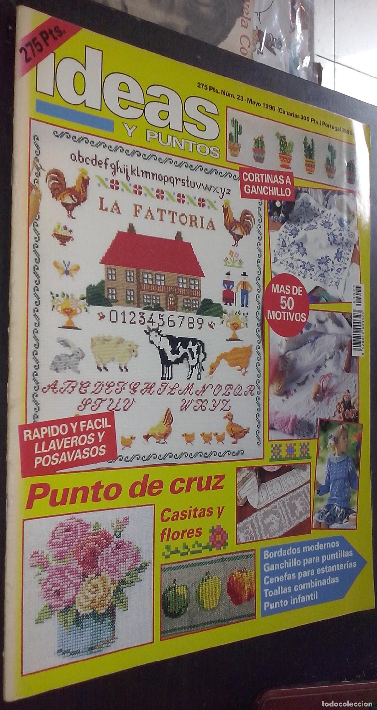 Libros: Ideas y puntos. N&ordm; 23: Bordados modernos. Ganchillo para puntillas. Cenefas para estanter&iacute;as. Toalla