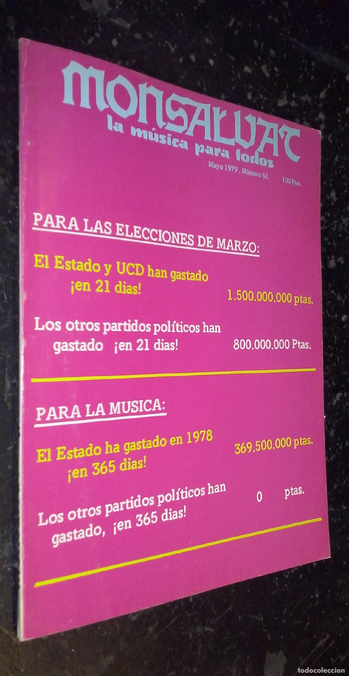 B&uuml;cher: Monsalvat. La m&uacute;sica para todos. N&ordm; 61. Mayo 1979 - REVISTA: