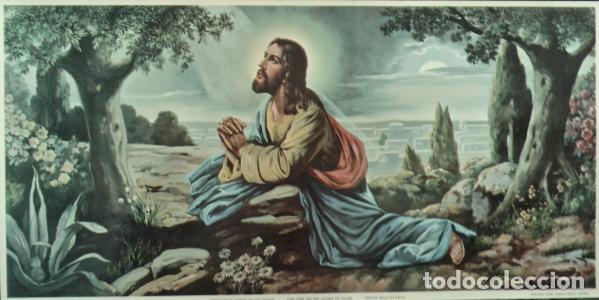 Libros: CRISTO EN EL MONTE DE LOS OLIVOS. 88x40 cms. - &Aacute;ngel Alem&aacute;n: